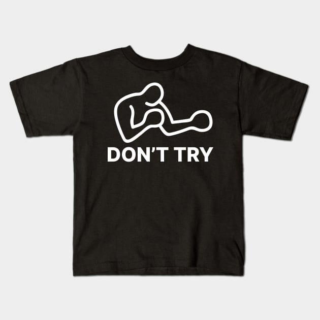 Charles Bukowski Don't Try Kids T-Shirt by lkn